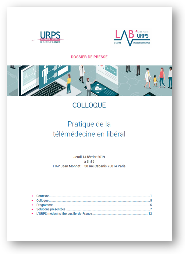 Dossier de presse colloque télémédecine